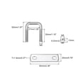 thumbnail image 2 of Unique Bargains Square U-Bolts 2 Sets 27mm Inner Width 50mm Length M8 304 Stainless Steel U Clamp Bolt, 2 of 5