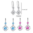 thumbnail image 2 of Pendientes Con Tachuelas De Diamantes, Pendientes Largos Creativos De Cuatro Hojas, Ganchos Para Las Orejas, Joyería Para Mujer, Regalos De Cumpleaños Y Navidad Para Mujeres Y Niñas Cateissary AP006754-02, 2 of 6