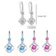 thumbnail image 2 of Pendientes Con Tachuelas De Diamantes, Pendientes Largos Creativos De Cuatro Hojas, Ganchos Para Las Orejas, Joyería Para Mujer, Regalos De Cumpleaños Y Navidad Para Mujeres Y Niñas Monstrate AP006754-01, 2 of 6
