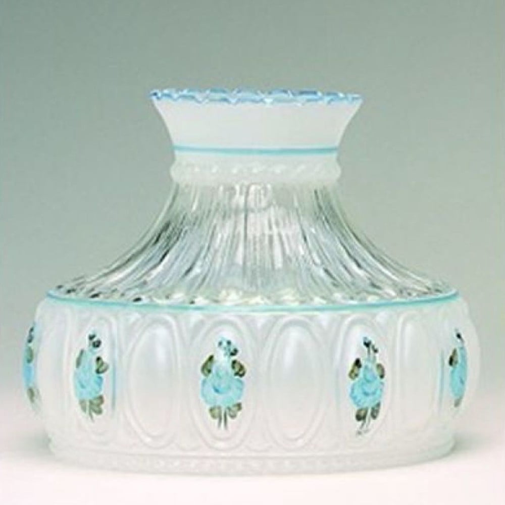 Aladdin 10" Blue Rose Glass Lamp Shade M750