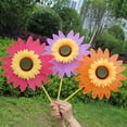 thumbnail image 3 of Molino de viento de girasol de plástico de 28 cm, juguetes para niños, molino de viento giratorio colorido, regalo de jardín de infantes, 3 of 5