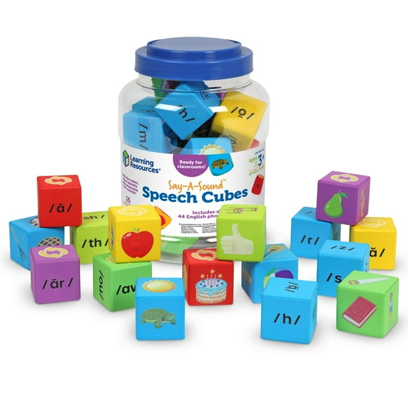 Recursos de aprendizaje de Speech Cubes Say-a-Sound™ para niños en edad preescolar a partir de 3 años