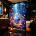thumbnail image 5 of Under 5! Halloween Shower Curtain Ghost Polyester Lightweight & Quick Dry for Bathroom Shower Stall RV Home Halloween Bathroom Decor by MPOISVA, 5 of 7