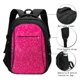 thumbnail image 3 of Fotbe Rose Red Glitter Mochila con Estampado y Puerto USB para Hombre y Mujer, Mochila Antirrobo, Mochila de Viaje, Mochila Escolar, Mochila Universitaria, 3 of 7