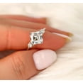 thumbnail image 4 of vylahjewellery Classic Engagement Rings 14K White Gold Rings Elegant Band with Round Stone Rings Asscher Cut Moissanite Diamond Wedding and Anniversary Rings, 4 of 8