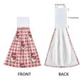 thumbnail image 3 of Yayeee Kitchen Hanging Hand Towels Set of 2 with Loop Bathroom Absorbent Tie Towel, Pink Christmas Santa Pattern, 3 of 7
