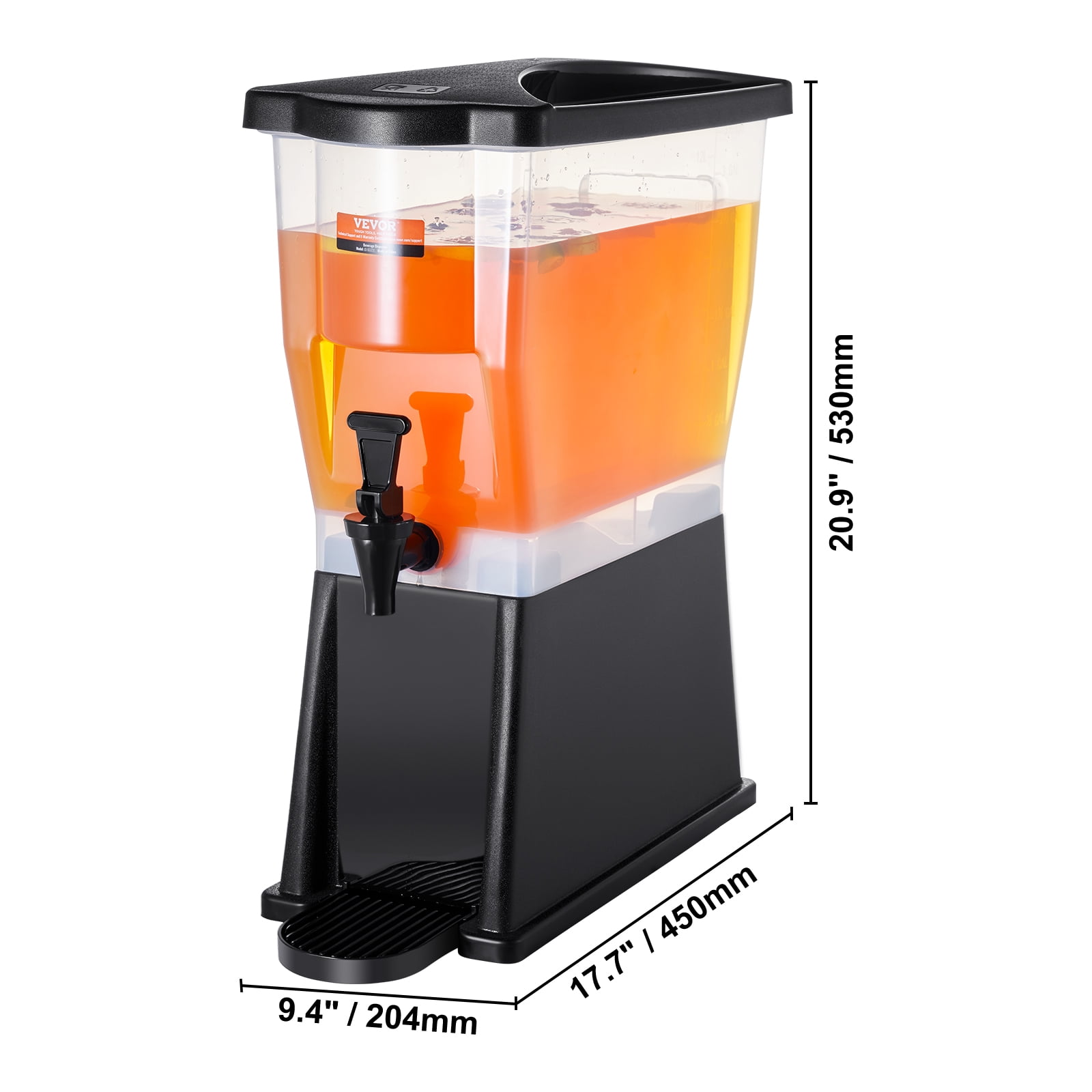 VEVOR Beverage Dispenser, 3 Gallon Drink Dispenser for Parties, Plastic Juice Dispenser with Stand Spigot Lid, Iced Tea Lemonade Juice Water Dispenser, for Restaurants, Hotels, Parties