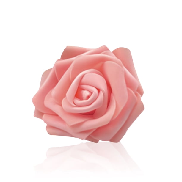 Cateissary Paquete de 50 flores biónicas artificiales, rosas de simulación de espuma PE, decoraciones de flores falsas, regalos de compromiso para bodas y Kits de decoración para fiestas Naranja Cateissary JJ18310-09