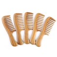 thumbnail image 4 of Sandalwood Hair Comb - No Static Handmade Wide Tooth Comb - Natural Wooden Detangling Comb with Gift Box, 4 of 5
