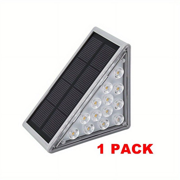 Griselda Packs Solar Stair Lights 2, Solar Step Lights Waterproof IP67 Outdoor, Led Solar Deck Lights Decor For Outdoor Step, Stair, Yard, Porch, Staircase, Walkway, Porch And Pathway(Warm White And C