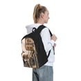 thumbnail image 6 of Lsque Rustic French Signpost Pattern Adult Backpack – Durable & Lightweight PU Canvas Storage Bag , 15” Laptop Compartment, and Multiple Pockets, 6 of 7