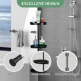 thumbnail image 4 of No-Drill Corner Shower Caddy Tension Pole, Rust-Resistant Bathroom Storage Organizer with 4-Tier Adjustable Shelves & Rubber Pad, 101.6''- 122'' Height, Black, 4 of 8