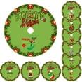 thumbnail image 4 of Mini Grinch Ornaments Grinch Ornaments Grinch Christmas Decorations Christmas Tree Skirt, Red & Green Merry Christmas Tree Skirt Collar, Soft Xmas Holiday Decoration, 4 of 4