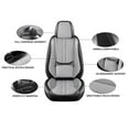 thumbnail image 2 of Car Seat Covers Full Set for Honda Civic 2000-2025,Breathable Nappa Leather Luxury Automotive Interior Accessories with Lumbar Support BlackGray, 2 of 5