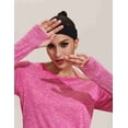 thumbnail image 4 of Pinspark Workout Shirts for Women Long Sleeve Yoga Tops Sports Hiking Shirt Breathable Athletic Top Loose Fit, 4 of 8