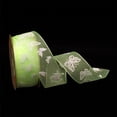thumbnail image 4 of GUOOL 10 Meters Butterfly Printed Chiffon Ribbon Sewing Embellishment Light Green, 4 of 8