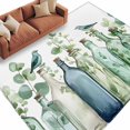 thumbnail image 2 of 6'x9' Area Rugs, Green Eucalyptus Leaves Indoor Outdoor Area Rug for Living Room Bedroom, Spring Vase Birds Botanical Washable Bathroom Rugs Kitchen Floor Carpet Mats Home Decor Aesthetic, 2 of 8