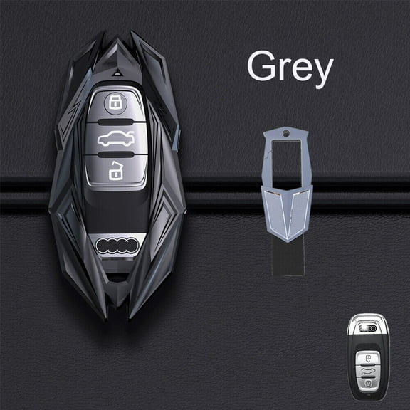 Metal Key Fob Cover for Audi A4L A6L A7 A8 Q5 S5 S7 RS5 Car Keychain Protector