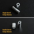 thumbnail image 2 of 300pcs Aluminum Crimp Sleeves Connector Kit 5 Sizes Double Barrel, 2 of 8