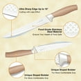 thumbnail image 4 of Coliware 7-Piece Knife Set, Stainless Steel White Professional Kitchen Knife Set for Chef, Super Sharp Knife Set with Universal Knife Block for Home Restaurant, 4 of 8