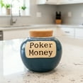 thumbnail image 6 of Cottage Creek Poker Piggy Bank, Dark Blue, Ceramic, 6 Inches, 6 of 10