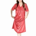 thumbnail image 4 of Sakmal Nightgowns for Women Lace Victorian Sleepwear Short Sleeve Red Nightgowns for Women, 4 of 4