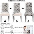 thumbnail image 6 of Pattern Chair Covers for Dining Room Set of 4, High Stretch Removable Washable Parsons Chair Slipcover for Home Party Hotel Wedding Ceremony (4PCS, Lotus Gray), 6 of 6