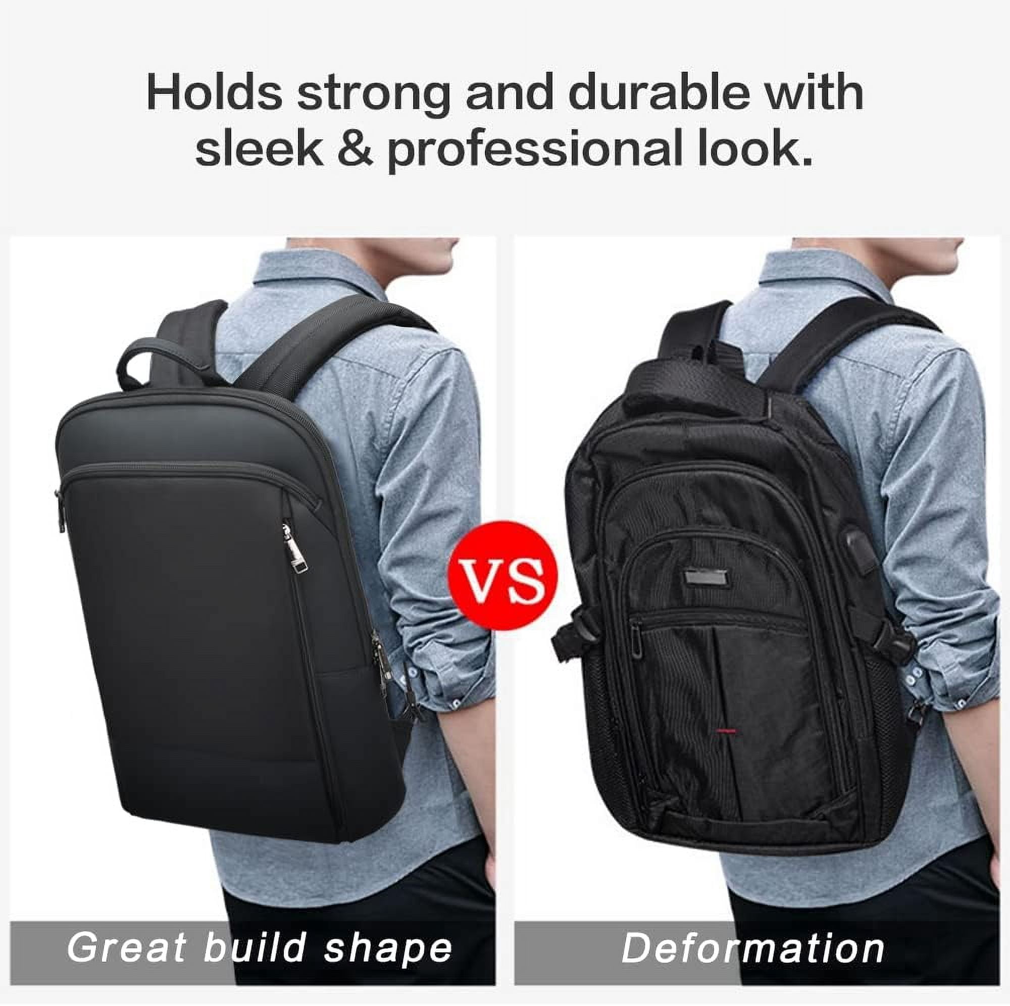 bopai backpack women 15.6 laptop Business Smart Inch Convertible Expandable Anti-Theft USB Charging Multi-Functional Travel Professional Work Office Men Commuter Large Black With Bottle Holder Waterproof : Electronics Comfortable Back Design The backpacks back panel is made from high Bopai Slim Ultralight 15.6 inch