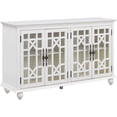 thumbnail image 4 of Storage Cabinet Console Table Wood Storage Chest with Adjustable Height Shelves and Metal Handles, 4 Doors Buffet Cabinet, 4 of 8