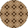 thumbnail image 1 of Ahgly Company Machine Washable Indoor Square Transitional Red Brown Area Rugs, 3' Square, 1 of 7