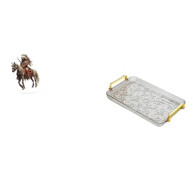 Adorno De Caballero Acrílico Para Centro De Mesa, Resistente Al Agua, Ideal Como Regalo De Decoración De Escritorio Con Base, Plato De Postre, Bandeja Para Mesa De Centro Con Asa, Bandeja