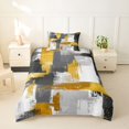 thumbnail image 2 of Homewish Gray Gold Stripes Twin Duvet Cover,Modern Geometric Artwork Twin Bedding,Black Reversible,2-Piece,1 Duvet Cover and 1 Pillowcase, 2 of 6