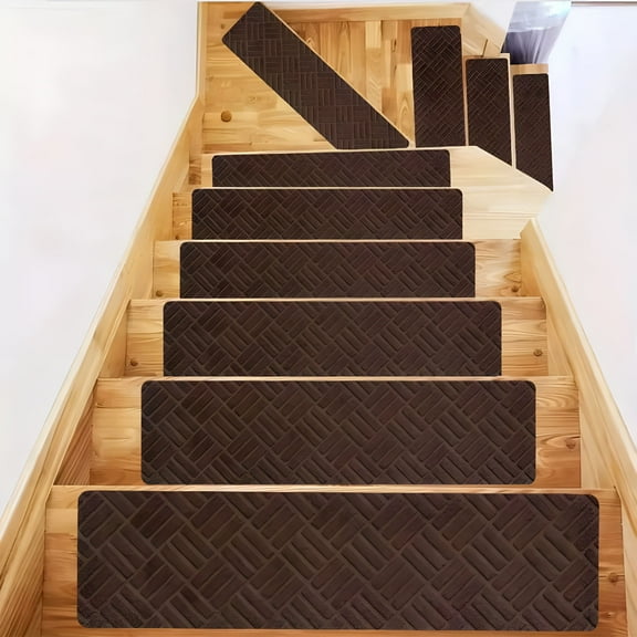 LAMIRO Stairs Treads Non Slip Stair Carpet, Outdoor Nonslip Stair Treads, Step Pads for Stairs Outdoor Step Mats, Non Slip Outdoor Stairs Treads, 30x8in