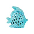 thumbnail image 1 of Urban Trends Collection 13879 Ceramic Angel Fish Figurine With Diagonal Cutout Design - Turquoise, 1 of 1