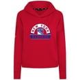 thumbnail image 2 of Women's Levelwear  Red New York Rangers Sweet Banner Arch Tri-Blend Cropped Pullover Hoodie, 2 of 3