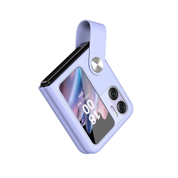 Flip Cover TPU Portátil Con Correa Mano para Smartphone Find N2 () Morado