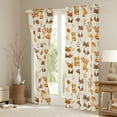 thumbnail image 3 of Homewish Kawaii Deer Fox Bear Black Out Curtains For Preppy Children,Cartoon Animal Curtains Pack of 2 (42x63 Each),Jungle Wildlife Bedroom Curtains,Microfiber Bedroom Decor, 3 of 6