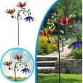 thumbnail image 6 of Large Colorful Flower Wind Spinner, Summer Beautiful Spinning Flowers Wind Spinner Decor, Outdoor Multi Colored Flowers Wind Spinner Garden Metal Stake Decoration (3pc), 6 of 12