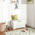 thumbnail image 2 of HOMCOM Storage Chest for Living Room, Wooden Box, 31.5"W, White, 2 of 10