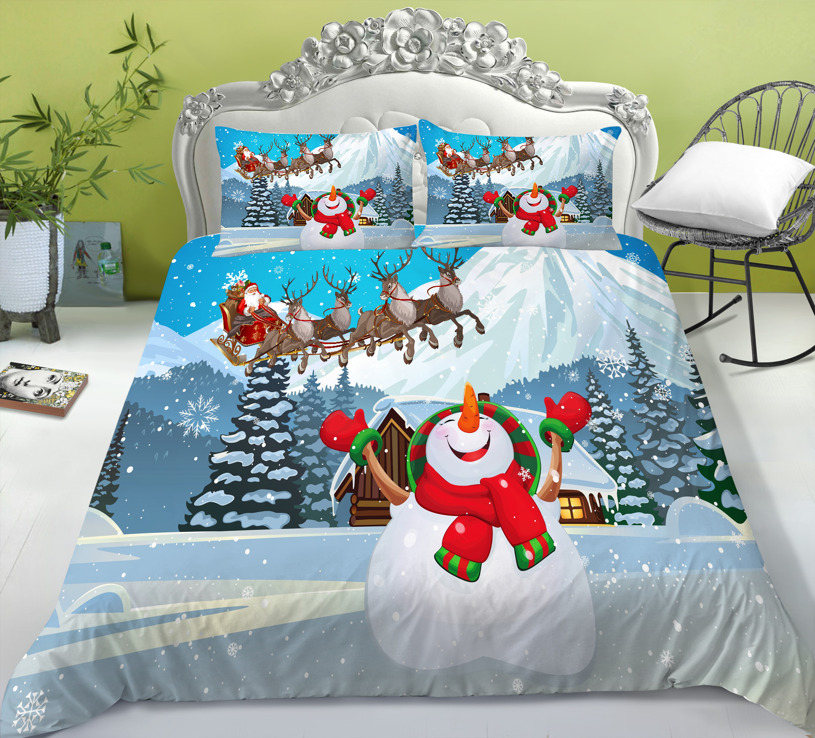 Newly Duvet Covers Merry Christmas Bedding Set Man Woman Home