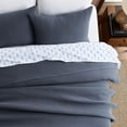 thumbnail image 3 of EVERGRACE Cotton Coverlet Set King Size 3 Pieces, Lightweight Soft Ribbed Matelassé Bedspread Quilt Set, Cozy Oversized Quilted Bedding Set with 2 Pillow Shams for All Seasons, Midnight Blue, 3 of 8
