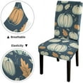 thumbnail image 6 of Fall Chair Covers for Dining Room Set of 6 Watercolor Pumpkin Pattern Spandex Stretch Dining Room Chair Cover Removable Washable Kitchen, 6 of 6
