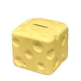 thumbnail image 1 of Banco de monedas de cerámica con diseño de bloque de queso, 12,5 x 11 cm, decoración del hogar, 1 of 2