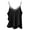 Black, variant on Ekouaer Women's Satin Camisole Lace Silk Satin Pajama Tank Tops V Neck Soft Spaghetti Strap Loose Sleepwear