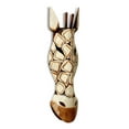 thumbnail image 5 of 20" African Wooden Tribal Giraffe Mask Hand Carved Wall Plaque Hanging Home Decor Accent Unique Sculpture Decoration Handmade Handcrafted Square Motif, 5 of 6