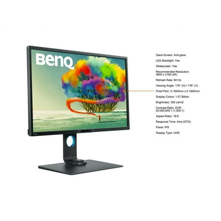 BenQ - PD3200U DesignVue 32"4K UHD IPS Monitor | 100% sRGB | AQCOLOR Technology for Accruate Reproduction