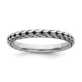thumbnail image 1 of 925 Sterling Silver Stackable Expressions Antiqued Ring Size: 6; for Adults and Teens; for Women and Men, 1 of 5