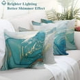 thumbnail image 2 of Throw Pillow Covers,Marble Texture Turquoise and Gold Silver Decorative Luxury Abstract Fluid Art Ink Soft Velvet Pillow Case Square Cushion Covers for Couch Sofa 18 x 18 Inch Set of 4, 2 of 7