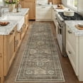 thumbnail image 3 of BERTHMEER 2'x8' Runner Rugs for Kitchen Entryway Entrance Doorway Bedroom Non Slip Washable Traditional Vintage Distressed Oriental Runner Rugs,Brown, 3 of 5