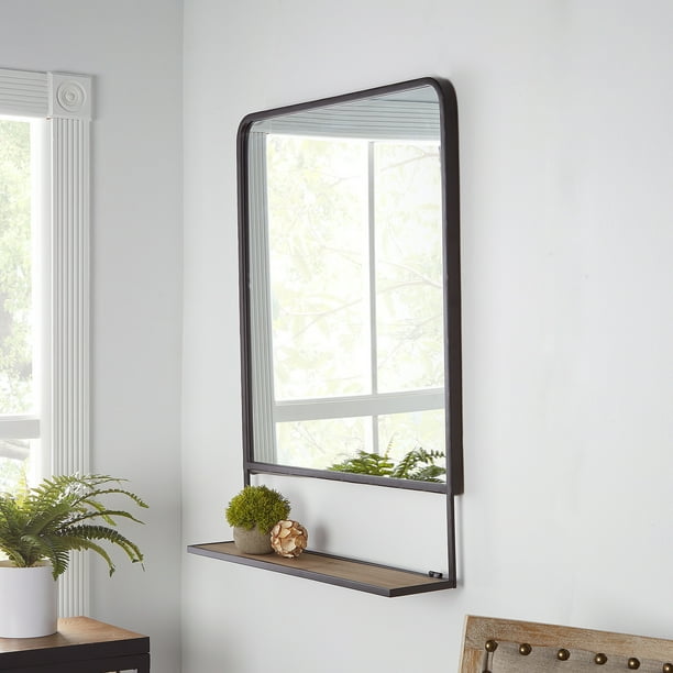 Better Homes & Gardens 24" x 32" Industrial Metal Vanity Wall Mirror